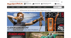 Desktop Screenshot of bogensportwelt.de